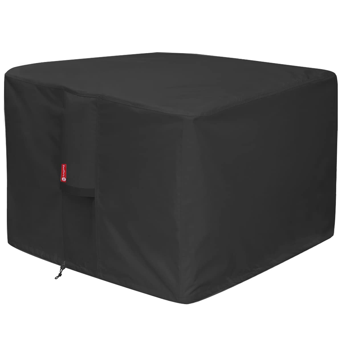 SheeChung Gas Fire Pit Cover Square-Premium Patio Outdoor Cover Heavy Duty Fabric with PVC Coating,100% Waterproof,Anti-Crack,Fits for 29”,30",31",32" Fire Pit/Table Cover (32”L x 32”W x 24”H,Black)