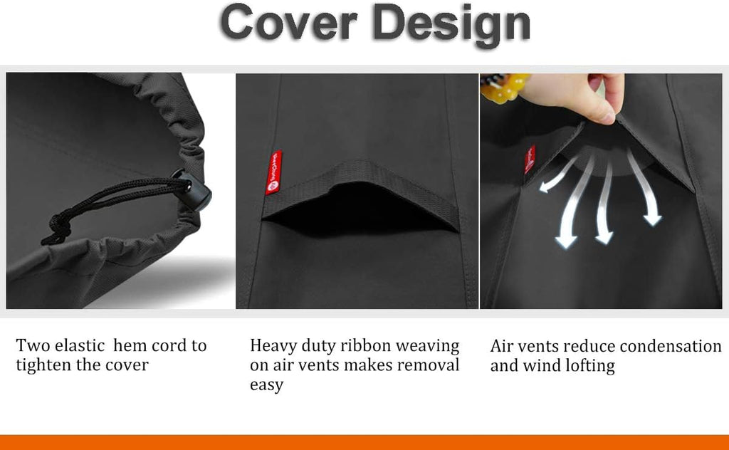 SheeChung Gas Fire Pit Cover Square-Premium Patio Outdoor Cover Heavy Duty Fabric with PVC Coating,100% Waterproof,Anti-Crack,Fits for 29”,30",31",32" Fire Pit/Table Cover (32”L x 32”W x 24”H,Black)