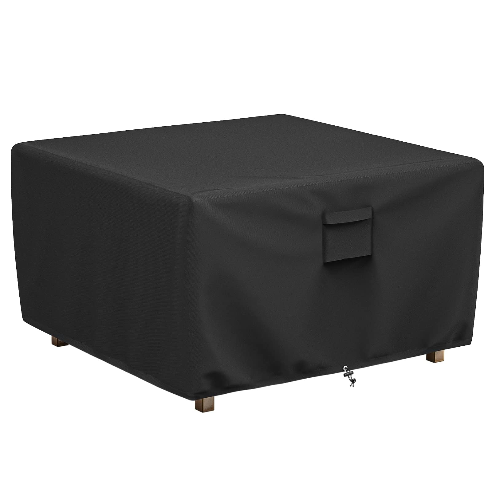 SHINESTAR Fire Pit Cover Square, Fits for 28-32 Inch Fire Pit Table, 600D Heavy Duty Fabric, Waterproof and Windproof, 32 x 32 x 24 Inches, Black