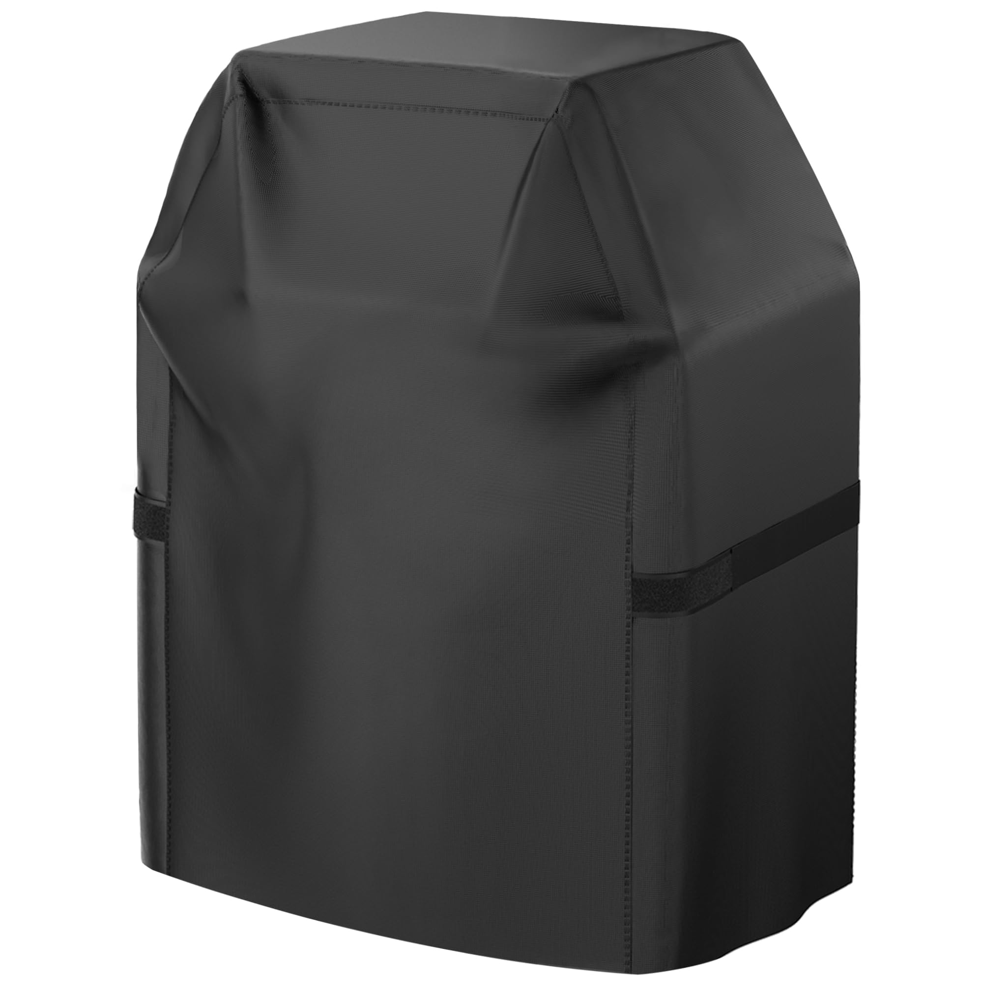 Grill Cover, 58 inch BBQ Gas Grill Cover for Outdoor Grill, Waterproof, Anti-UV, Rip-Proof, Fade Resistant Material, Barbecue Cover with Hook-and-Loop Straps & Adjustable Hem Drawstring, Black