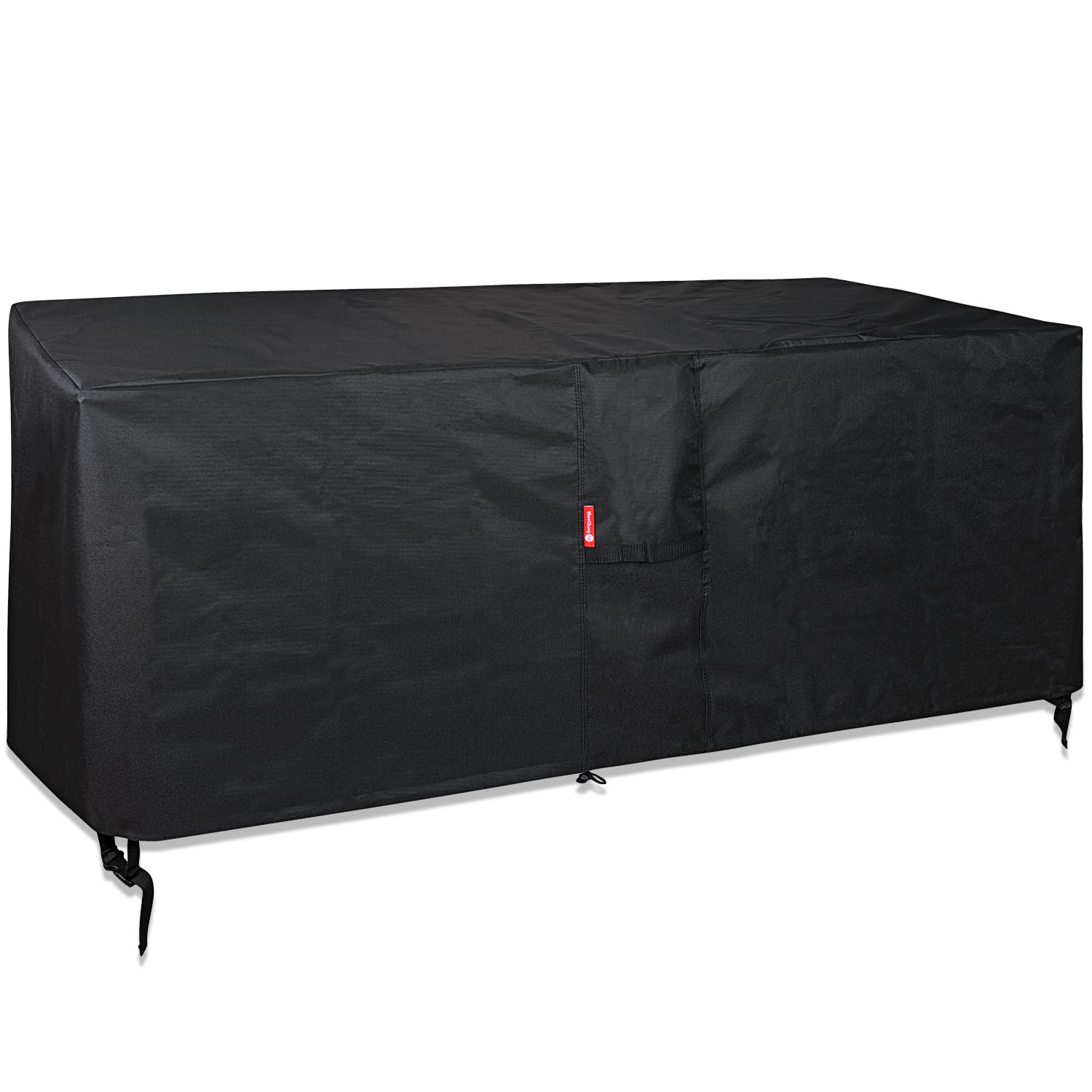SheeChung Gas Fire Pit Cover Square-Premium Patio Outdoor Cover Heavy Duty Fabric with PVC Coating,100% Waterproof,Anti-Crack,Fits for 29”,30",31",32" Fire Pit/Table Cover (32”L x 32”W x 24”H,Black)