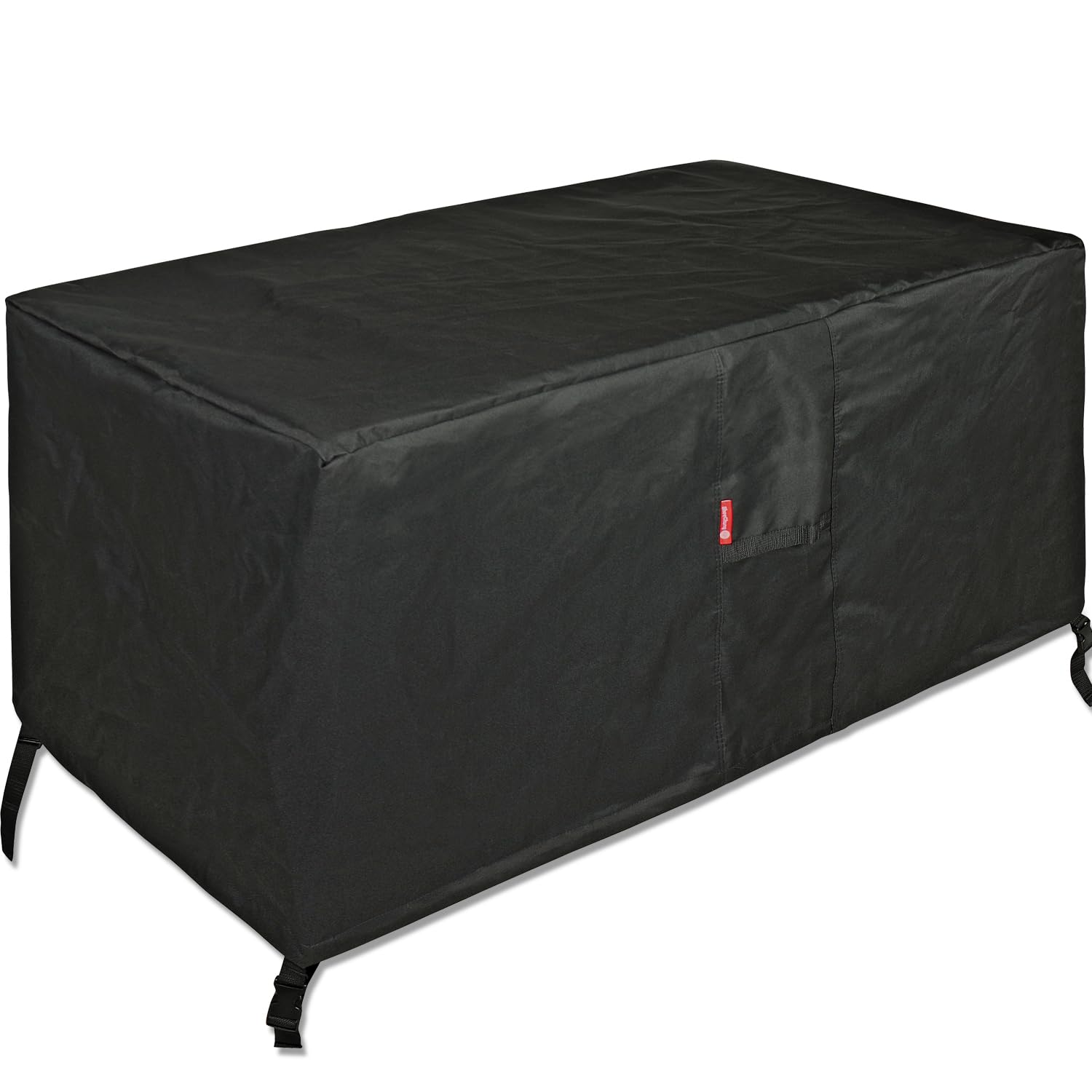 SheeChung Gas Fire Pit Cover Square-Premium Patio Outdoor Cover Heavy Duty Fabric with PVC Coating,100% Waterproof,Anti-Crack,Fits for 29”,30",31",32" Fire Pit/Table Cover (32”L x 32”W x 24”H,Black)