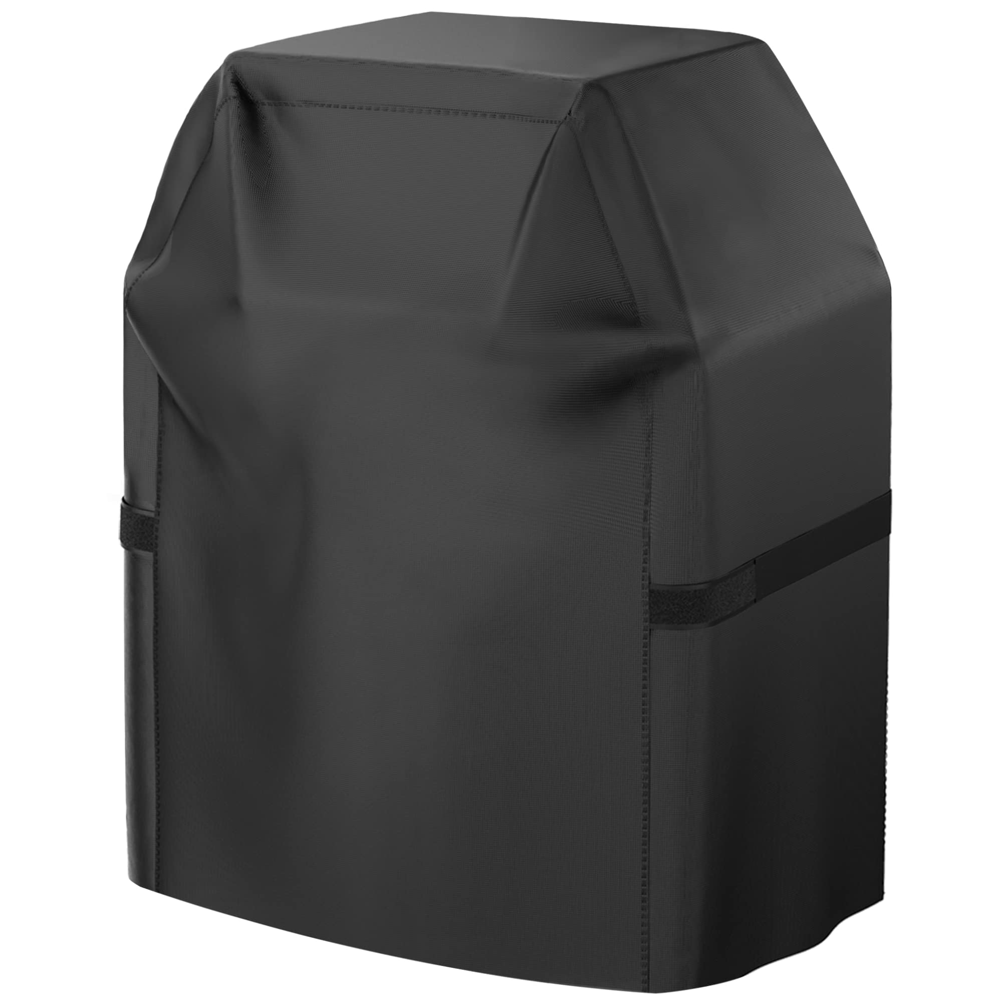 Grill Cover, 58 inch BBQ Gas Grill Cover for Outdoor Grill, Waterproof, Anti-UV, Rip-Proof, Fade Resistant Material, Barbecue Cover with Hook-and-Loop Straps & Adjustable Hem Drawstring, Black
