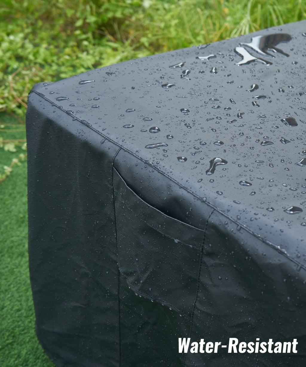 NUPICK 30 Inch Square Fire Pit Cover for Propane Fire Pit/Table, 100% Waterproof Cover Fits 28/30/32 Inch Fire Pit, All Weather Resistant
