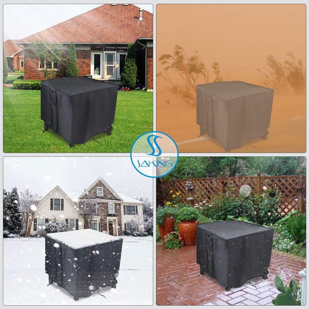 Saking Fire Pit Cover, 28 inch Firepit Covers Square Gas Fireplace Fire Pit Table Cover for Propane Fire Pit- 28 X 28 inch
