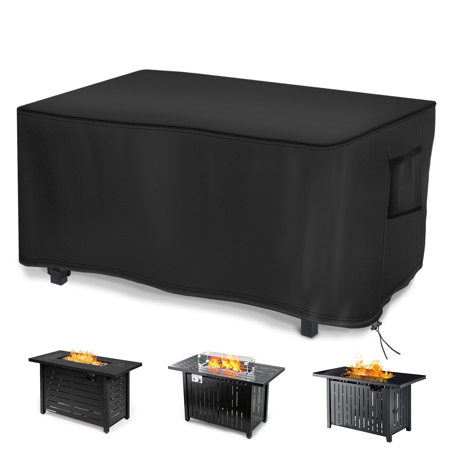 Saking Fire Pit Cover, 28 inch Firepit Covers Square Gas Fireplace Fire Pit Table Cover for Propane Fire Pit- 28 X 28 inch