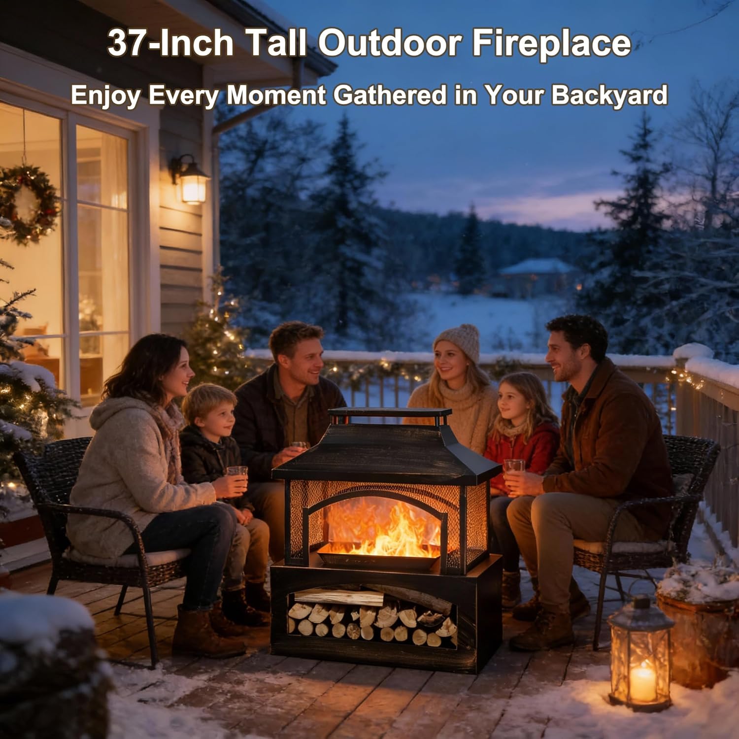 37 Inch Outdoor Fireplace