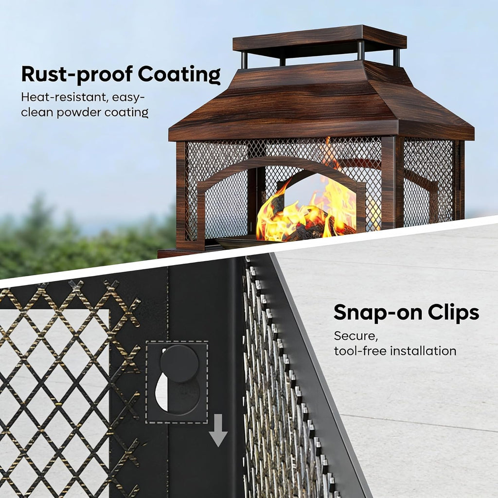 37 Inch Outdoor Fireplace
