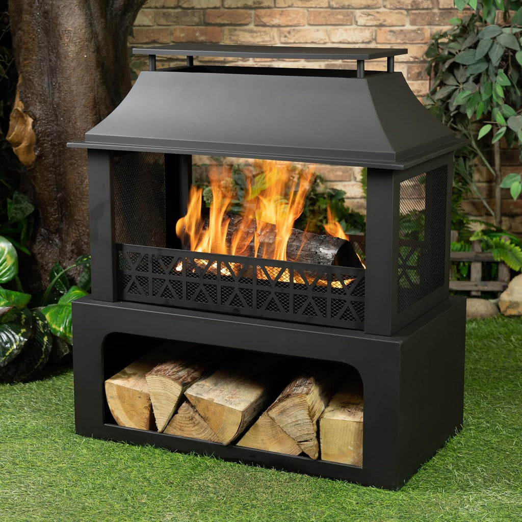 Outdoor Wood Burning Fireplace